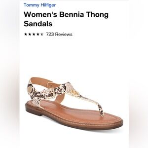 NWOT Tommy Hilfiger Bennia Thong Sandal- size 7